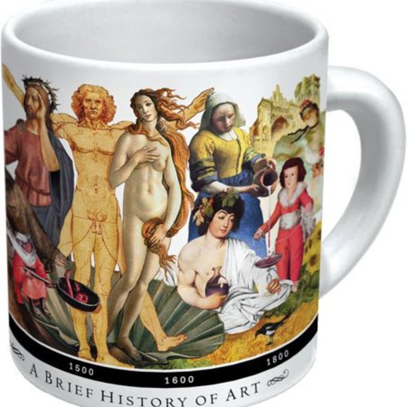 "Brief History of Art" Coffee Mug Microwave and Dishwasher Safe New in Box - Picture 2 of 5